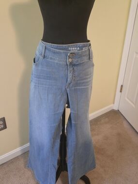 torrid Light Wash Low Rise Wide Leg Jeans